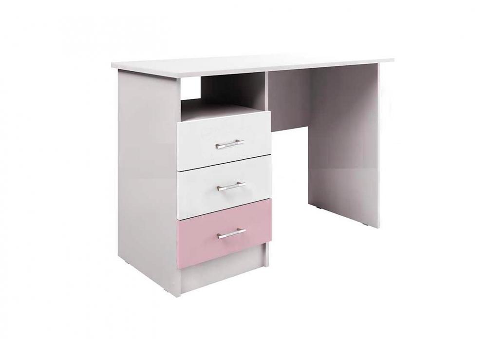 Стол письменный Вега FASHION белый / розовый