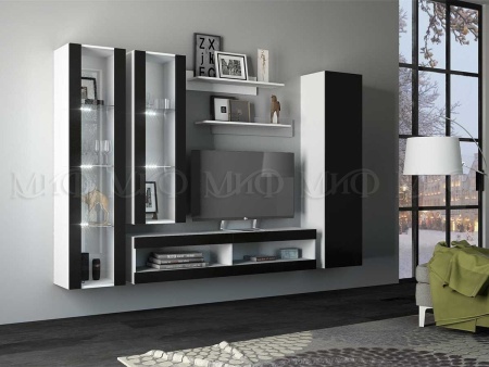 Гостиная Фаворит МДФ №1 (Ш-2400 x В-2170 x Г-458 мм)/Разные Цвета