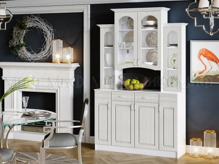 Буфет Кармен 4-х Створчатый МДФ (Ш-1400  x Г-400 х В-2250 мм)/Разные Цвета