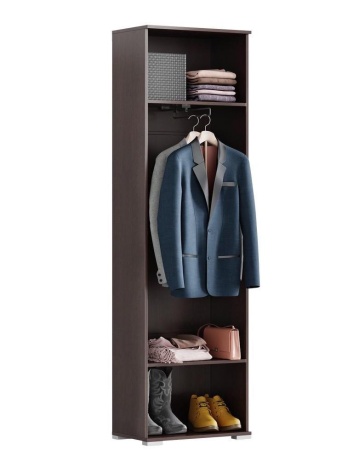 Шкаф Юнона-2 ШК-01 Венге/Дуб Молочный (Ш-600 х В-2036 х Г-358 мм)