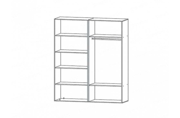 Шкаф 4-х Створчатый Каролина-2 Венге/Ясень Шимо Светлый (1,6х2,22х0,48)