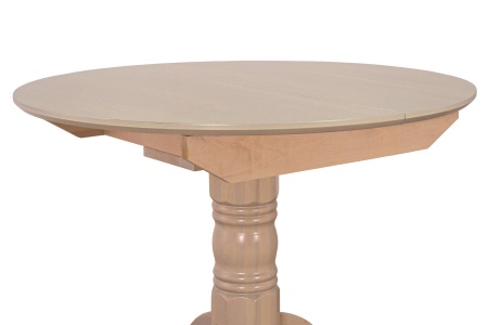 Стол раздвижной с круглой крышкой выбеленная береза