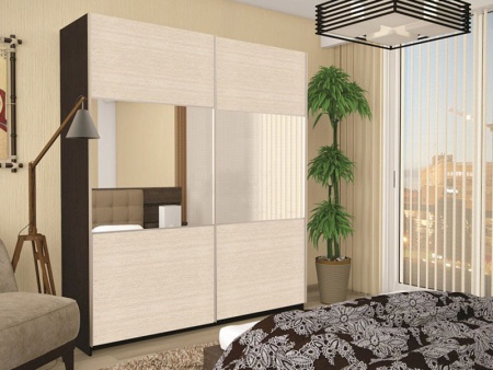 Шкаф-Купе №22 Венге/Дуб Белфорт (Ш-2000 × В-2300 × Г-580 мм)