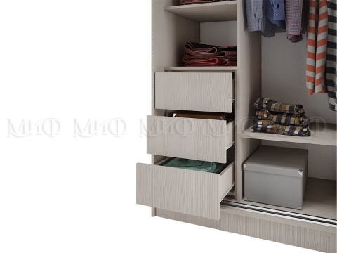 Шкаф-Купе Тринити-5 (Ш-2000 мм x В-2244 мм x Г-600 мм)/Разные Цвета